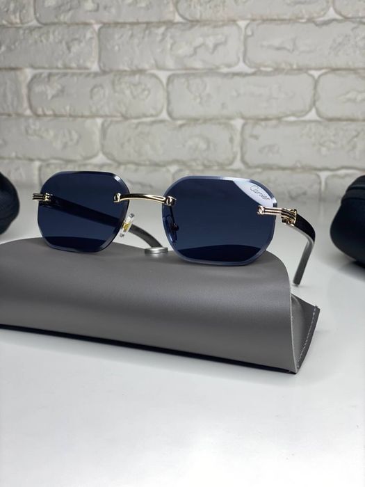 Сонцезахисні окуляри Cartier унісекс безободкові UV400 стильні