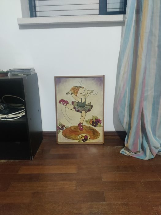 Quadro Vintage de Mônica ou Magali como bailarina