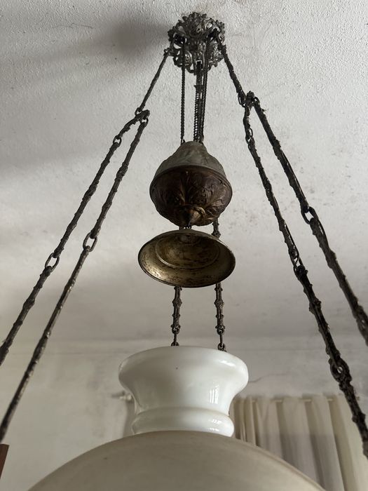 candeeiro de teto de "subir e descer”estilo Art Nouveau