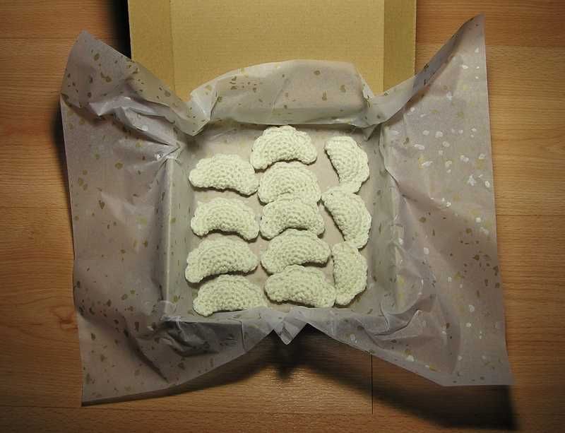 Pierogi pierożki na szydełku 12 sztuk rękodzieło