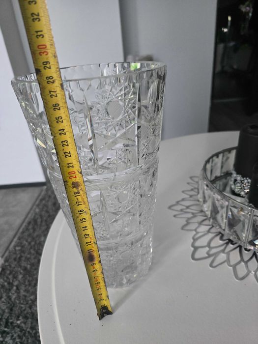 Krysztalowy duży wazonPRL