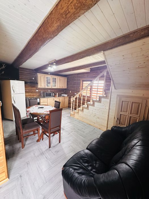 Деревяний будиночок біля термальних вод Косино