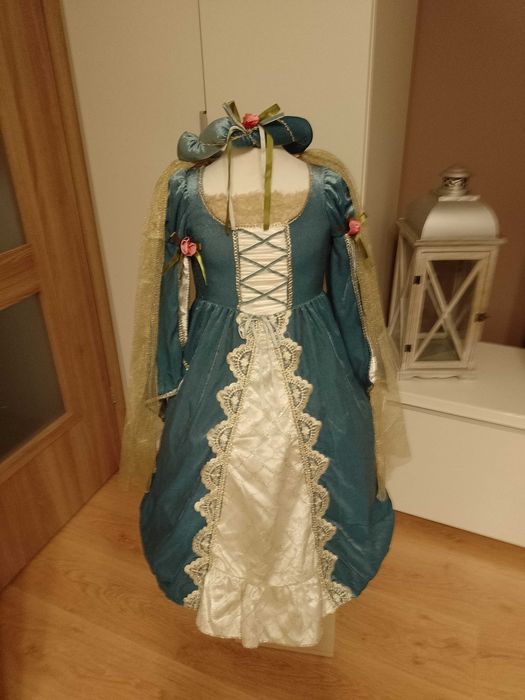 NOWY strój karnawałowy DAMA DWORU DWORKA KSIĘŻNICZKA Elza 98/104 47