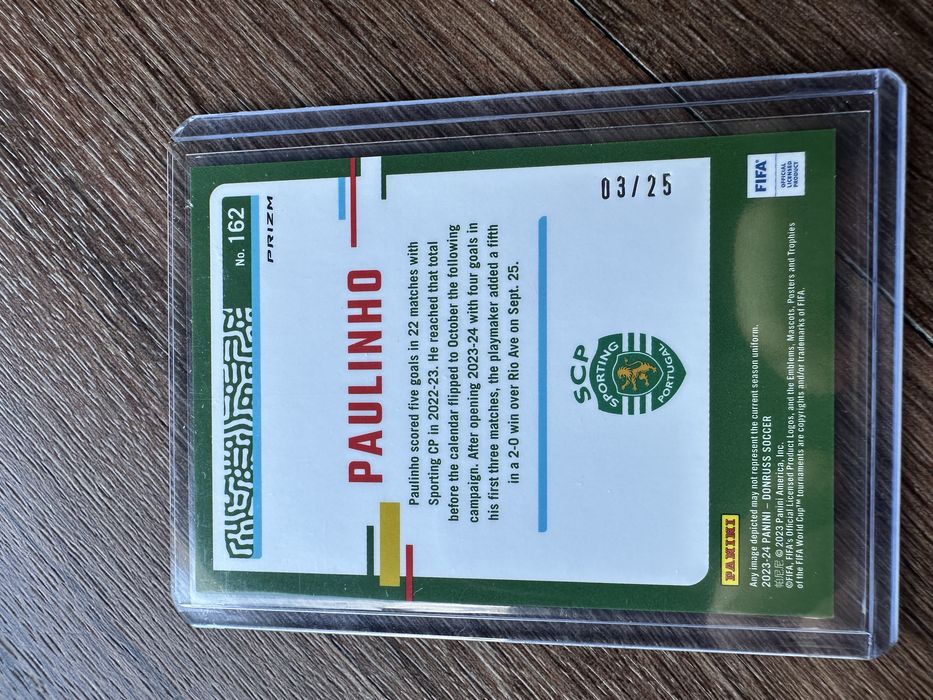 Paulinho 2023-24 Panini Donruss Optic roxa