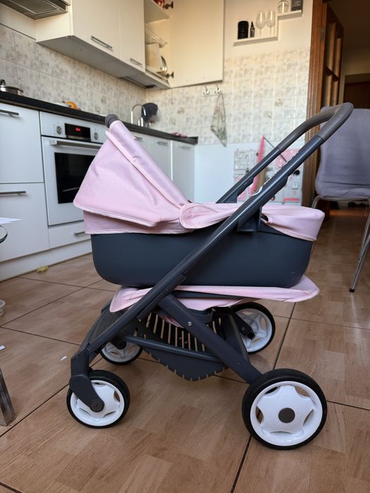 Коляска для ляльок, 3 в 1,maxi cosy smoby, рожева
