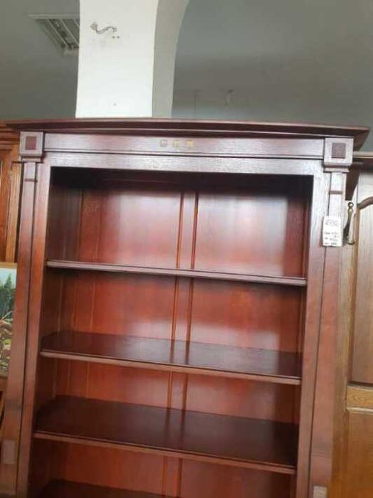 Piękna biblioteczka drewniana lite drewno regulowane półki FV DOWÓZ