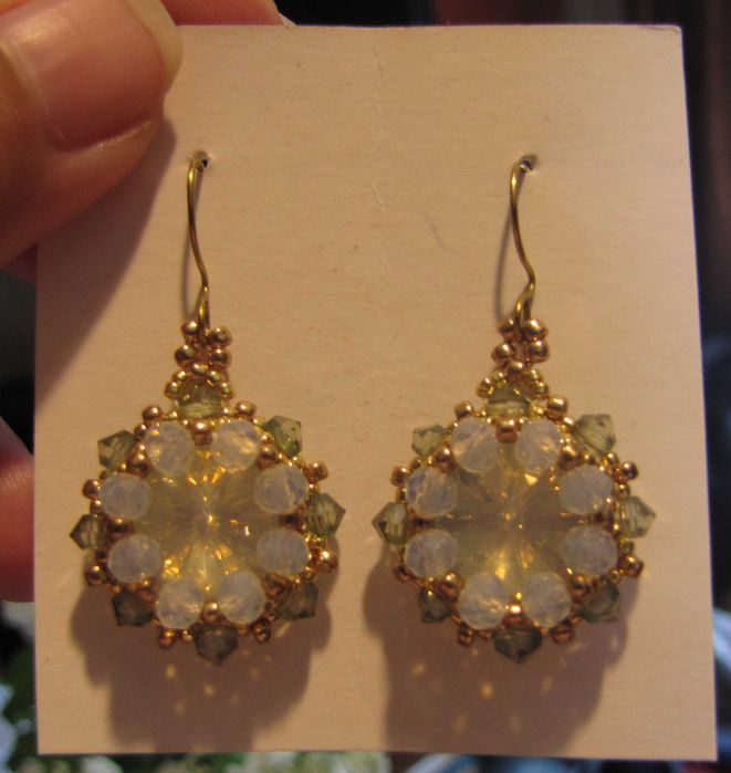 Kolczyki kryształki, rękodzieło