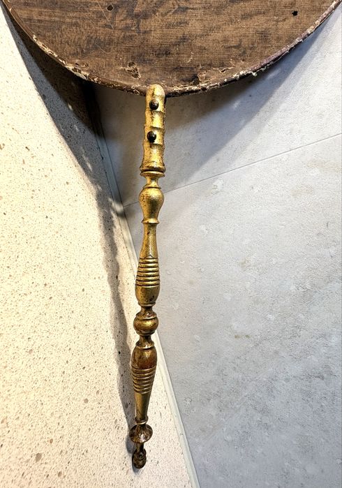 Para restauro: Antigo leque com pintura de paisagem meados Sec. XIX