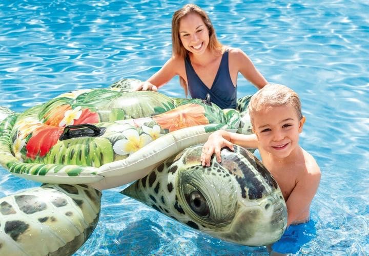 DMUCHANY MATERAC Żółw Morski do pływania dla dzieci INTEX ZIELONY