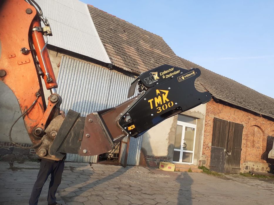 TMK  Głowica ścinkowa do drewna do koparki. Głowica do biomasy