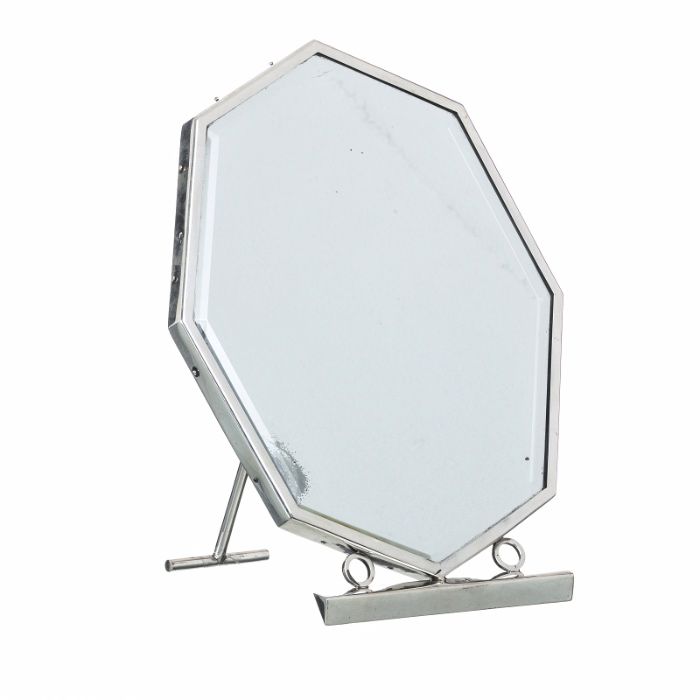 Espelho de mesa antigo e prata