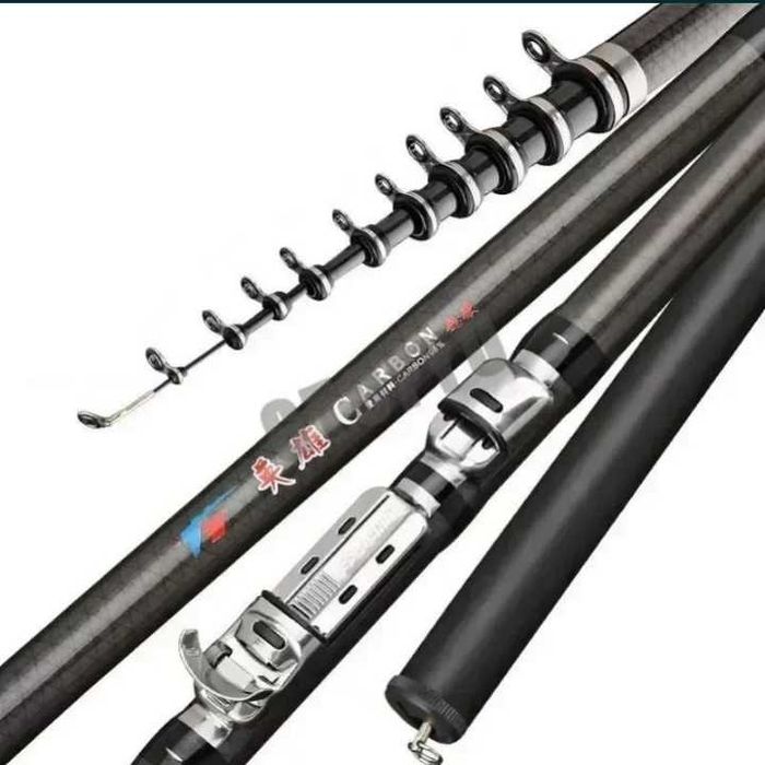 Удочка карбон, телескопическая карбоновая 4.5м, тест 100 грамм