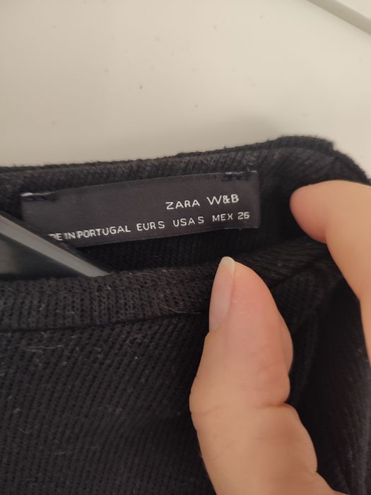 Sukienka Zara 36 S czarna mini prążek grubsza  mała czarna