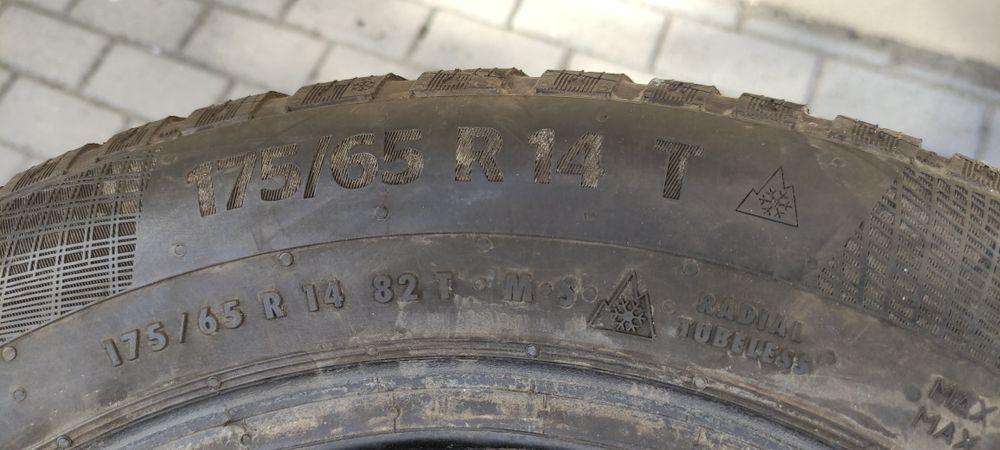 Opony zimowe z 2016r 175/65/14 Continental 8N4 7N2 możliwa wysyłka