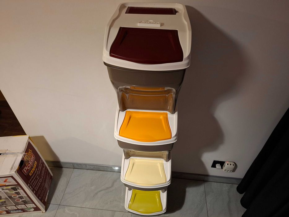 Kosz na śmieci do segregacji POKER PLUS 4x27L zestaw