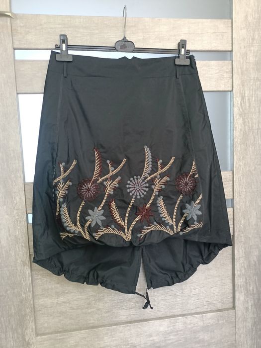 Spódnica z haftem bombka asymetria Boho Hippie Etno Folk retro vintage