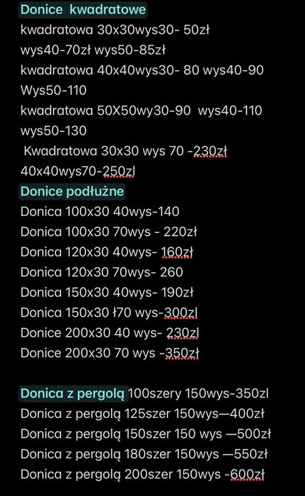 Donice drewniane, donice z drewna, donice ogrodowe.