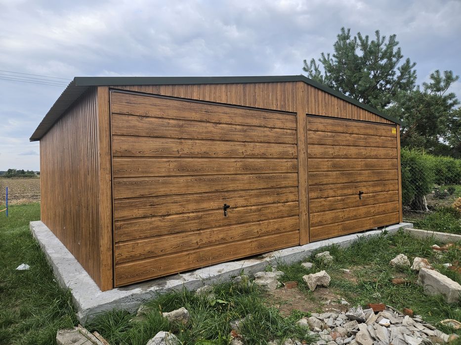 6x6 LUB Garaz Drewnopodobny Garaze Blaszane Blaszany Blaszak Blaszaki