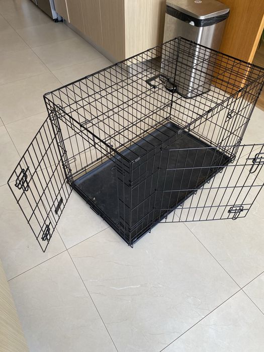 Jaula metal outech para animais 91x58x64 com duas portas