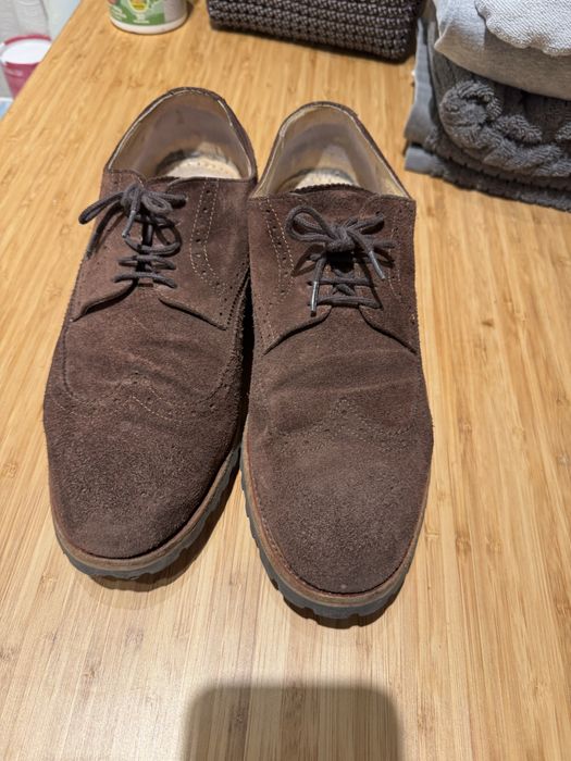 Sapato em camurça castanho n-44 marca Giovanni Galli