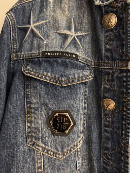 Oryginalna kurtka jeansowa Philipp Plein