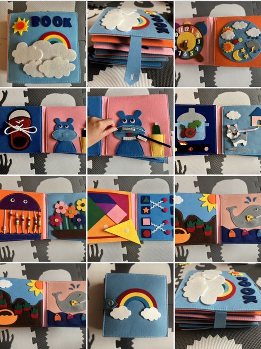 Książka montessori z filcu