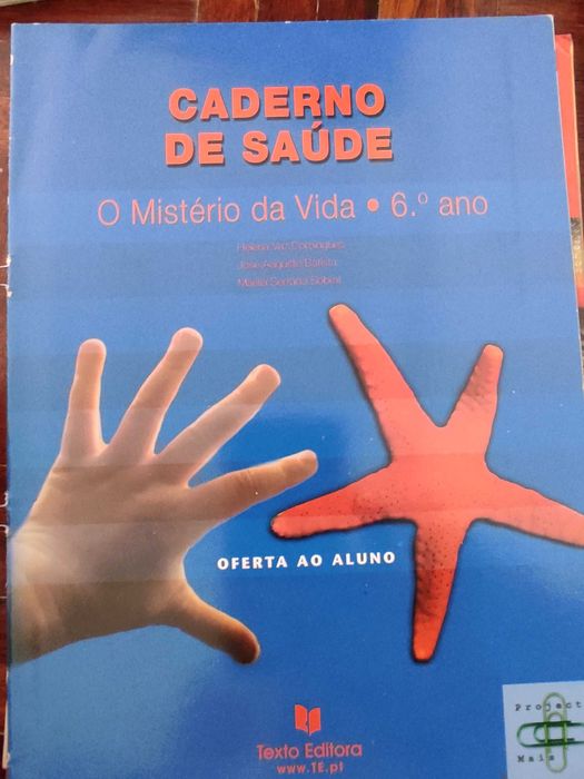 Livros escolares de diferentes anos de ensino e disciplinas