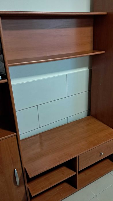 Móvel sala para tv com muita arrumação.