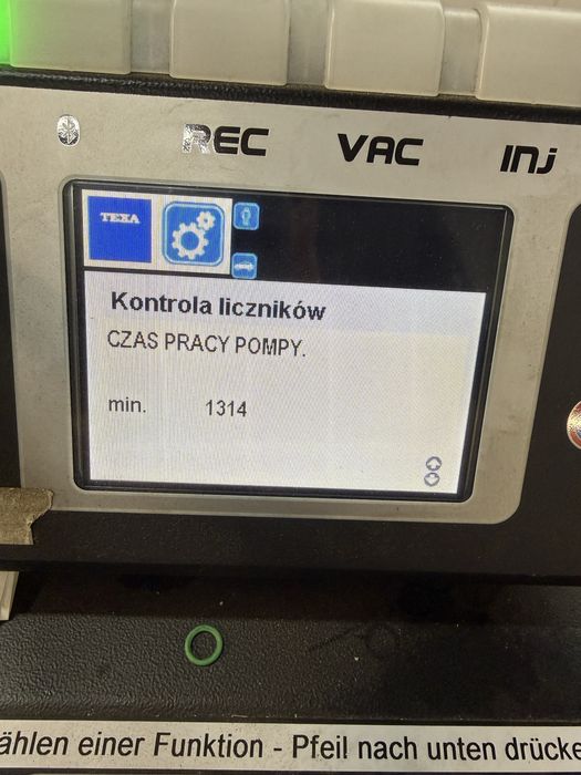 Stacja klimatyzacji Texa 770S R-1234YF z identyfikatorem