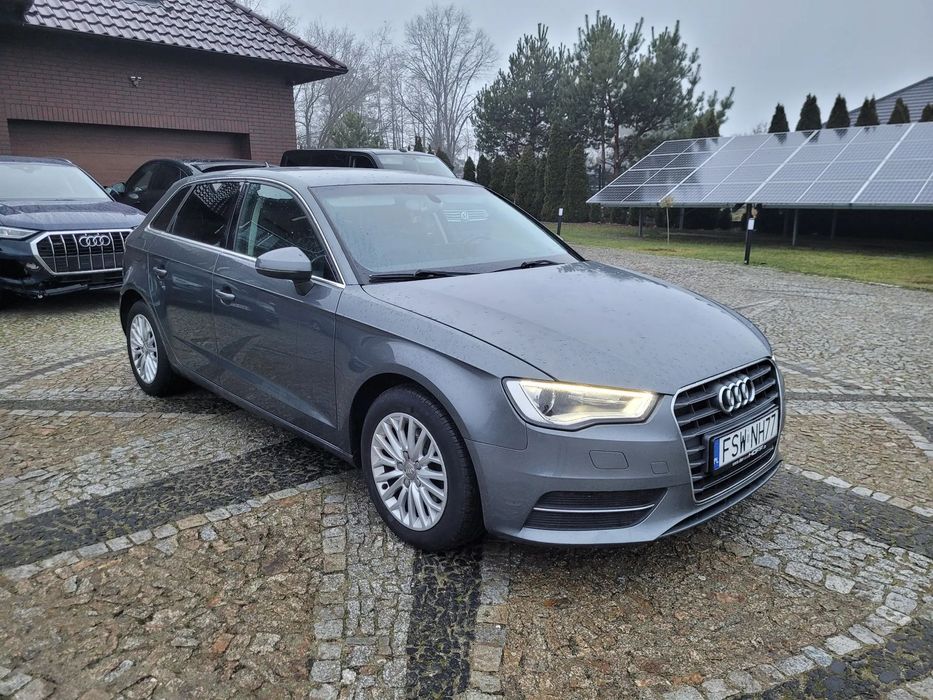 Audi A3 Sportback A-3 2014 rok 2.0 TDI 150KM Automat Pół Skora Navi Tempomat Bixenon