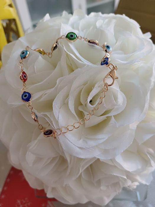 Novo! Pulseira olho grego+ bolsa veludo !