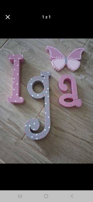 Napis Iga ze styropianu