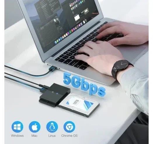 FIDECO USB 3.0 → SATA/IDE адаптер для 2.5/3.5" HDD/SSD з блоком живлення 12V