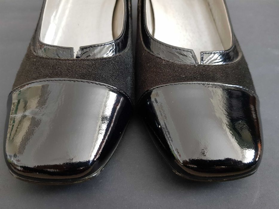 Czarne damskie buty czółenka 37 Brado 2954-82 fleki