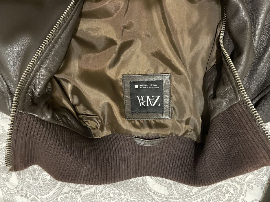 Zara męska kurtka skórzana