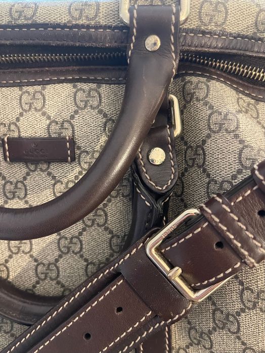 Gucci Travel Bag Monogrammed Coated Canvas
Beige