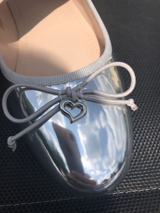 Balerinki damskie srebrne