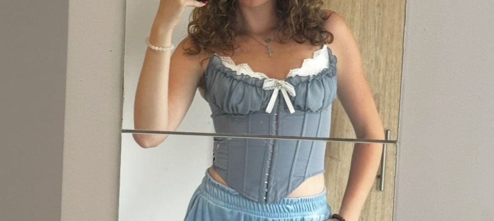 gorset niebieski