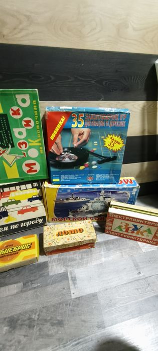 Настольные игры мозаика,лото,за рулём, морской бой,кольцеброс