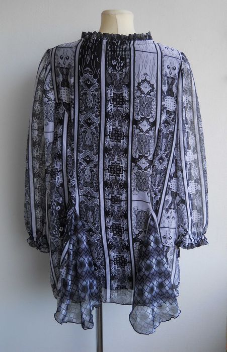 Sheego Śliczna Elegancka Tunika z Kontrafałdą r.46/48