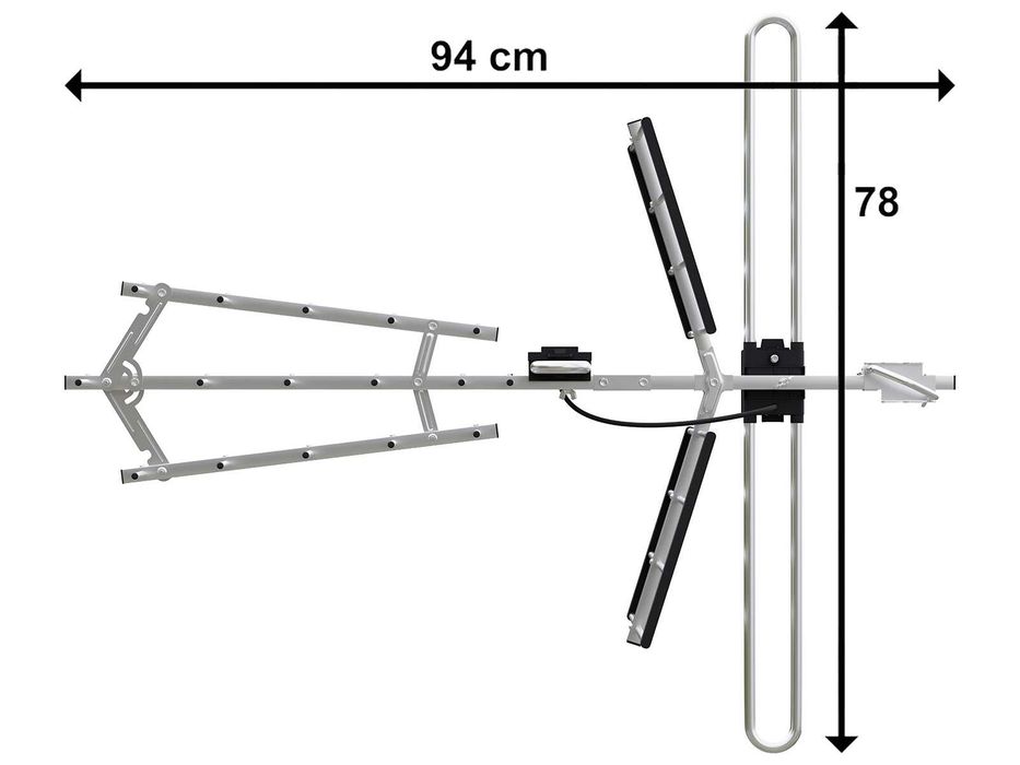 Antena DVB-T ATD27S VHF/UHF MUX8 kierunkowa pasywna