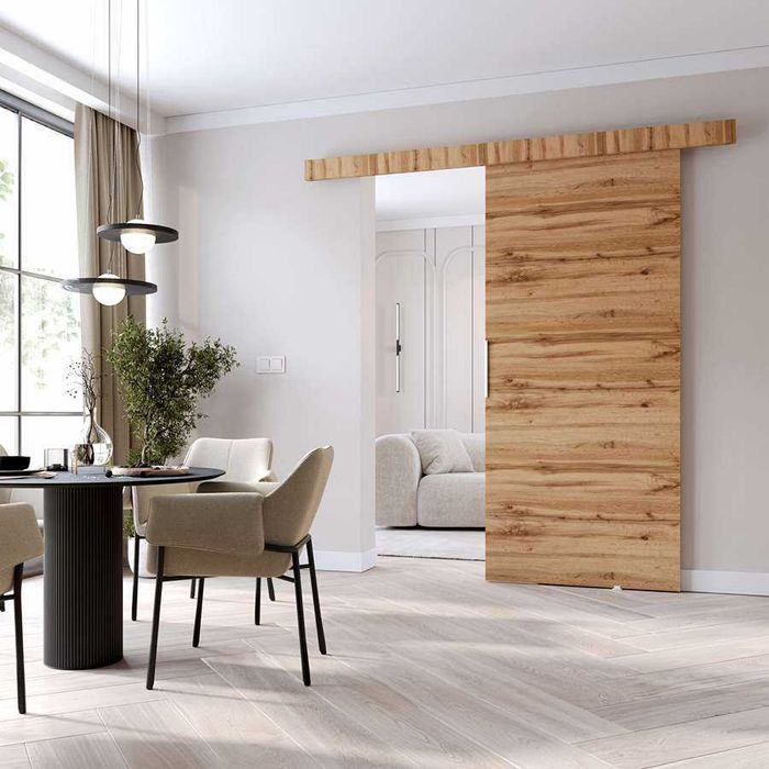 Drzwi przesuwne naścienne pokojowe MATI A 80cm x 205 cm/ 4 SZEROKOŚCI