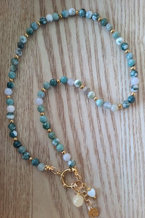 Nowy naszyjnik z zielonego agatu