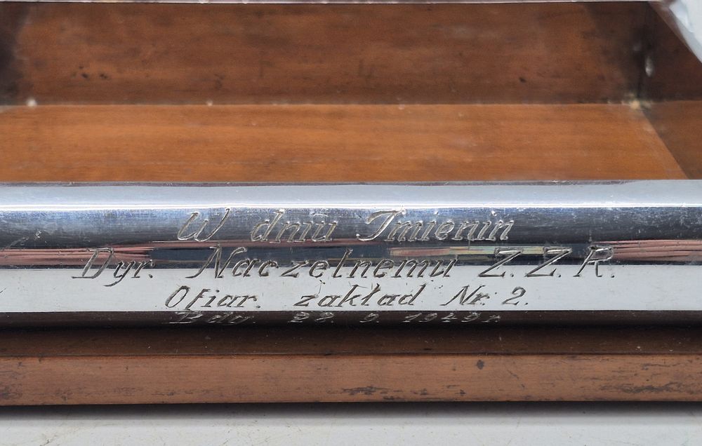 Unikat Szkatułka Papierośnica Pamiątka 1949 r.Rower PRL Romet ZZR