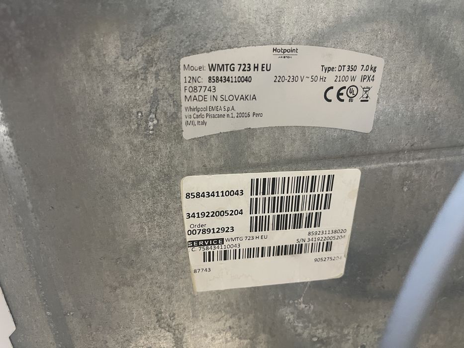 Maquina Lavar Hotpoint Ariston