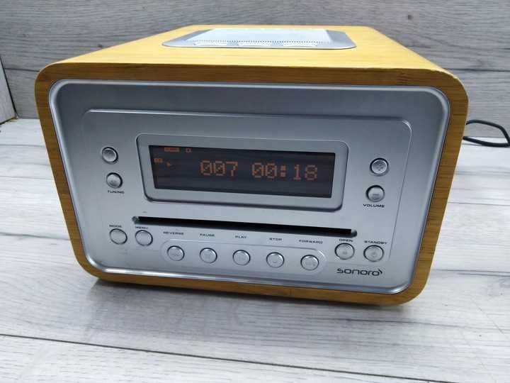 Radio fm/am Cd Zegar DC12V Drewno Retro