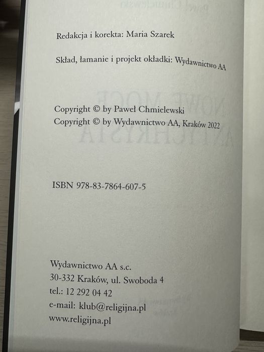 „Nowe Moce Antychrysta” Paweł Chmielewski