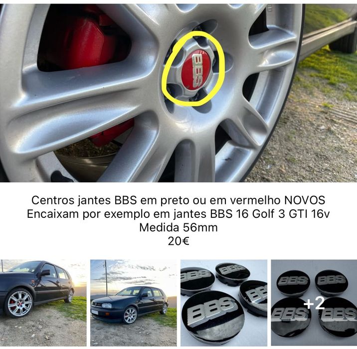 Peças NOVAS Golf 3 (Porta copos USA reservatório clips centros jantes)