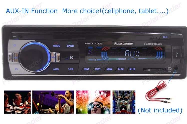 Auto Radio Bluetooth, Fm, AUX, USB, Cartão memoria