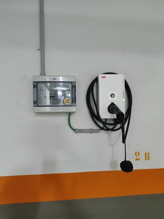Instalação de wallbox, carregador veicular.